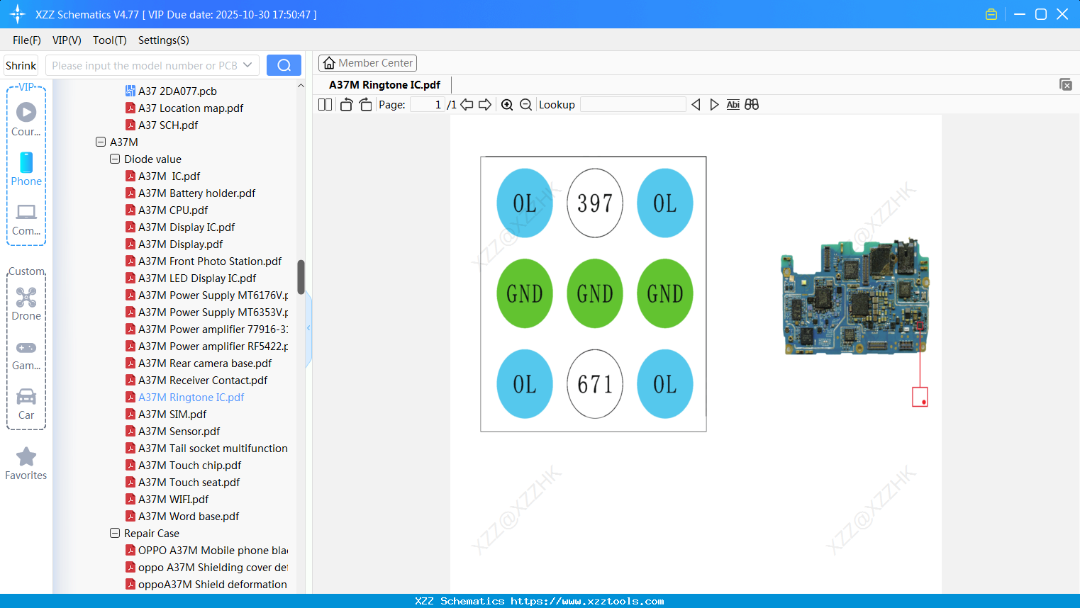 OPPO A37M Ringtone IC